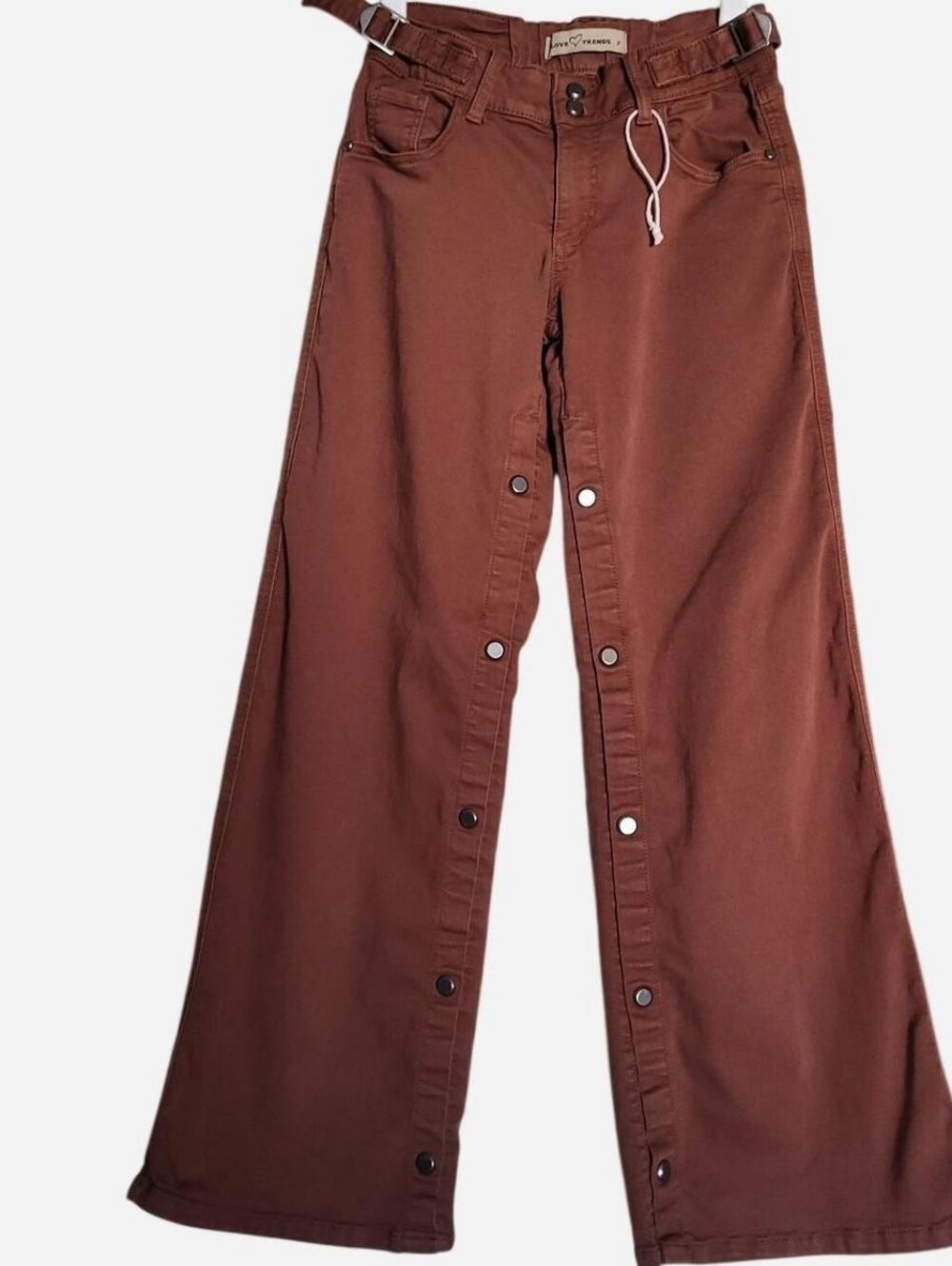 Love Trands Brown Low Rise Wide Leg Pants